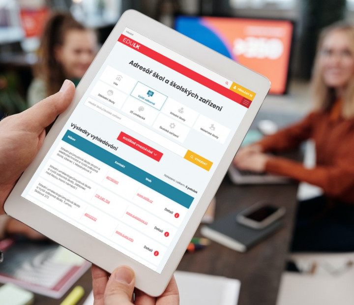 Adresář v tablet verzi