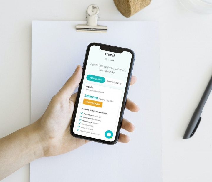 Ceník na smartphonu